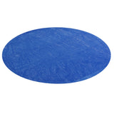 Aquabuddy Pool Cover Fit 2.44m Round Above-ground Ring Swimming Pool Blanket Blue - Side View