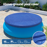 Aquabuddy Pool Cover Fit 2.44m Round Above-ground Ring Swimming Pool Blanket Blue - Top-Down View
