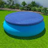 Aquabuddy Pool Cover Fit 2.44m Round Above-ground Ring Swimming Pool Blanket Blue - Close-Up Angle
