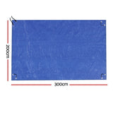 Aquabuddy Pool Cover 3x2m Above-ground Swimming Pool Blanket Blue - Front View