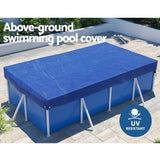 Aquabuddy Pool Cover 3x2m Above-ground Swimming Pool Blanket Blue - Top-Down View