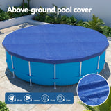 Aqua Buddy Pool Cover Fit 3.66m Round Above-ground Swimming Pool Blanket Blue - Top-Down View