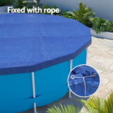 Aqua Buddy Pool Cover Fit 3.66m Round Above-ground Swimming Pool Blanket Blue - 45-Degree Angle