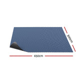 Aqua Buddy Pool Cover 600 Micron 6.5x3m Swimming Pool Solar Blanket Blue Black - Front View