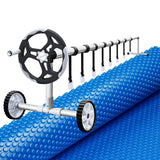 Aqua Buddy Pool Cover 600 Micron 6.5x3m w/ Roller 5.55m Swimming Pools Solar Blanket - Close-Up Angle