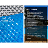 Aquabuddy Pool Cover 500 Micron 6.5x3m Silver Swimming Pool Solar Blanket 4m Roller - Top-Down View