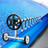 Aquabuddy Pool Cover 500 Micron 6.5x3m Silver Swimming Pool Solar Blanket 4m Roller - Close-Up Angle