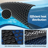 Aqua Buddy Pool Cover 500 Micron 6.5x3m w/ Roller 5.55m Swimming Pools Black Solar Blanket - 45-Degree Angle