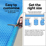 Aqua Buddy Pool Cover 600 Micron 7x4m Swimming Pool Solar Blanket Blue - Rear View