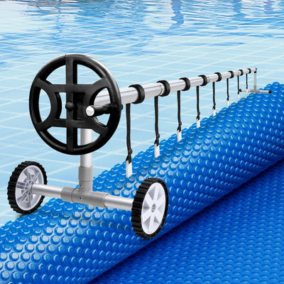 Aqua Buddy Pool Cover 600 Micron 7x4m w/ Roller 4m Swimming Pools Solar Blanket