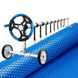 Aqua Buddy Pool Cover 600 Micron 7x4m w/ Roller 5.55m Solar Blanket Blue - Close-Up Angle