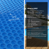 Aqua Buddy Pool Cover 600 Micron 7x4m w/ Roller 5.55m Solar Blanket Blue - Rear View