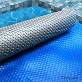 Aqua Buddy Pool Cover 500 Micron 7x4m Swimming Pool Solar Blanket Blue Silver