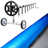 Aquabuddy Pool Cover 500 Micron 7x4m Silver Swimming Pool Solar Blanket 4m Roller - Close-Up Angle