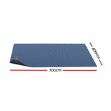 Aqua Buddy Pool Cover 600 Micron 7x4m Swimming Pool Solar Blanket Blue Black - Front View