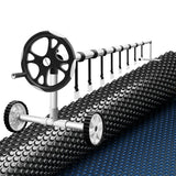 Aqua Buddy Pool Cover 600 Micron 7x4m w/ Roller 5.55m Swimming Pools Black Solar Blanket