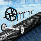 Aqua Buddy Pool Cover 7x4m 600 Micron w/ Roller 5.55m Black Solar Blanket