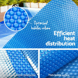 Aquabuddy Pool Cover 500 Micron 8x4.2m Swimming Pool Solar Blanket Blue - Top-Down View