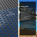 Aqua Buddy Pool Cover 600 Micron 8x4.2m w/ Roller 5.55m Swimming Pools Black Solar Blanket - Rear View