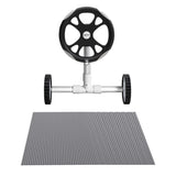 Aqua Buddy Pool Cover 600 Micron Solar Heat Blanket LDPE 8x4.2m w/ 5.55m Roller - Side View