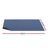 Aqua Buddy Pool Cover 600 Micron 8.5x4.2m Swimming Pool Solar Blanket Blue Black - Front View