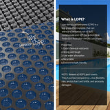Aqua Buddy Pool Cover 600 Micron 9.5x5m Swimming Pool Solar Blanket Blue Black - Top-Down View