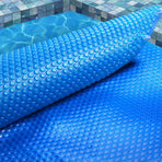 Aquabuddy blue 500 micron solar pool cover, 9.5x5m bubble blanket