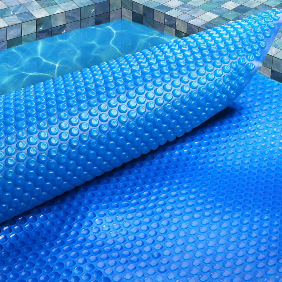 Aquabuddy blue 500 micron solar pool cover, 9.5x5m bubble blanket