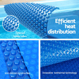 Aqua Buddy Pool Cover 600 Micron Bubble Heat Solar Blanket Shed Blue 9.5x5m - 45-Degree Angle