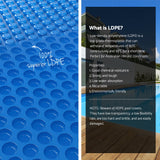 Aqua Buddy Pool Cover 600 Micron Solar Heat 9.5x5m Blanket w/ 5.55m Roller Blue