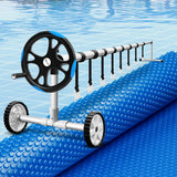 Aqua Buddy Pool Cover 600 Micron Solar Heat 9.5x5m Blanket w/ 5.55m Roller Blue - Close-Up Angle