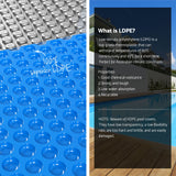Aqua Buddy Pool Cover 600 Micron 9.5x5m w/ Roller 5.55m Swimming Pools Sliver Solar Blanket - Rear View