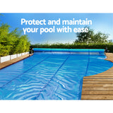 Aquabuddy Pool Cover Roller 5.5m Adjustable Swimming Pool Solar Blanket Reel - Top-Down View