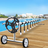 Aquabuddy Pool Cover Roller 5.5m Adjustable Swimming Pool Solar Blanket Reel - Close-Up Angle