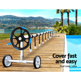 Aquabuddy Pool Cover Roller 5.5m Adjustable Swimming Pool Solar Blanket Reel Blue - 45-Degree Angle