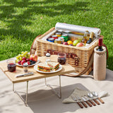 Alfresco 2 Person Insulated Picnic Basket Set with Foldable Wood Table Mat - Extra Image