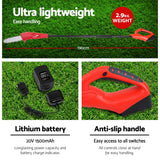 Giantz Chainsaw Trimmer Cordless Pole Chain Saw 8in 20V Battery 2.7m Reach - Top-Down View