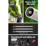 Giantz Pole Chainsaw 2 Stroke Petrol Tree Pruner Long Reach Saw 12 Inch Bar 7 In 1 - Close-Up Angle