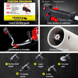 Giantz Pole Chainsaw Petrol Hedge Trimmer Tree Pruner 5 In 1 - 45-Degree Angle