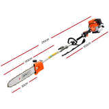 Giantz Pole 4 Stroke Chainsaw Petrol Tree Pruner Long Reach Saw 12 Inch Bar - Front View