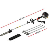 Giantz 65CC Pole Chainsaw Petrol Saw Chain Tree Pruner Extended Spark Plug - Front View