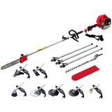 Giantz 65CC Pole Chainsaw Hedge Trimmer Brush Cutter Whipper Snipper Saw 9-in-1 5.6m - Close-Up Angle