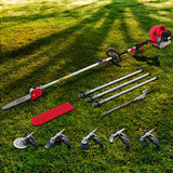 Giantz 65CC Pole Chainsaw Hedge Trimmer Brush Cutter Whipper Snipper 7-in-1 5.6m - Low Angle