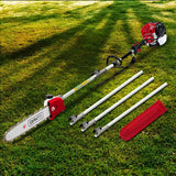 Giantz Pole Chainsaw Petrol 2 Stroke Tree Pruner Long Reach Saw 12 Inch Bar - Close-Up Angle