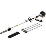 Giantz 63CC Pole Chainsaw 12in Chain Saw Petrol 5.6m Long Reach Black - Close-Up Angle