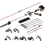 Giantz 62CC Pole Chainsaw Hedge Trimmer Brush Cutter Whipper Snipper Saw 9-in-1 5.6m - Front View