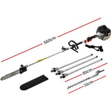 Giantz 62CC Pole Chainsaw Hedge Trimmer 12in Chain Saw 5.6m Long Reach - Front View