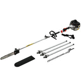 Giantz 62CC Pole Chainsaw Hedge Trimmer 12in Chain Saw 5.6m Long Reach - Close-Up Angle
