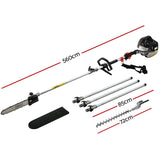 Giantz 62CC Pole Chainsaw Hedge Trimmer 12in Chain Saw 5.6m Long Reach - Front View