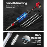 Giantz 62CC Pole Chainsaw Hedge Trimmer Brush Cutter Whipper 9-in-1 5.6m Red - 45-Degree Angle